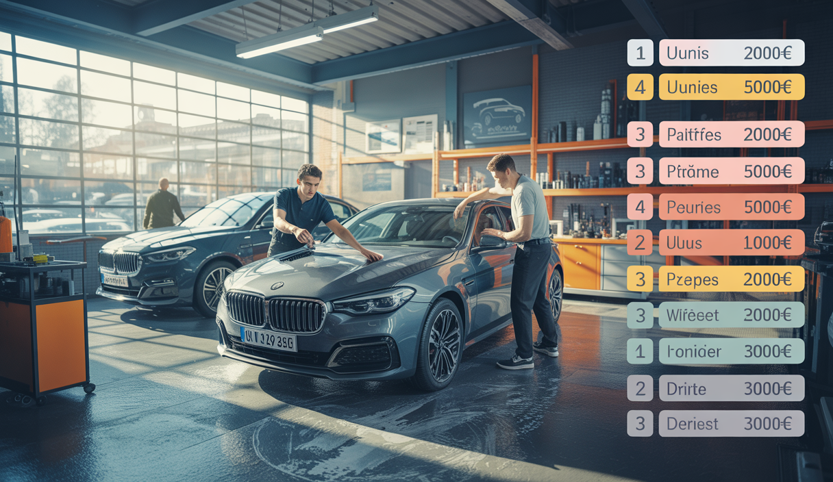Comparatif des tarifs des formations en detailing automobile de 200€ à 3000€ avec options de financement